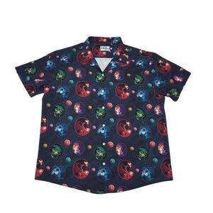 Geek Tropical Men's 2XL Shirt Dragon All Over Button Up Short Sleeve